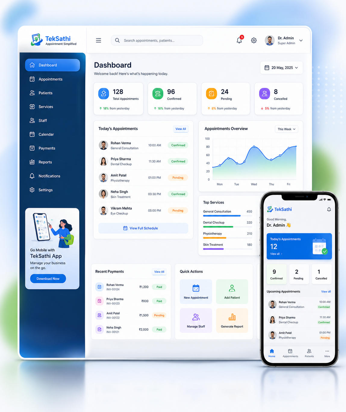 TekSathi business dashboard